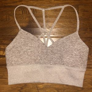 Alo Lavish Bra Gravel Heather Alosoft small